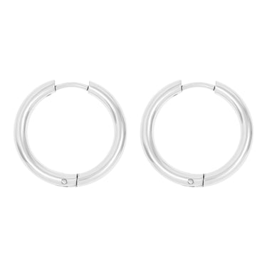 18K Gold PVD Stainless Steel Circle Huggie Hoop Earrings