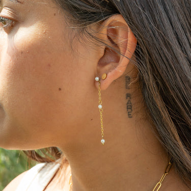 Steel Round Stud Earrings Lifestyle