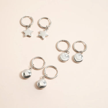 Smiley Face Huggie Earrings