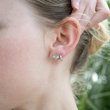 Stainless Steel Clover Stud Earring
