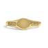 18k Gold PVD Coated Stainless Steel Blank Engravable CZ Round Signet Ring / ESR0003