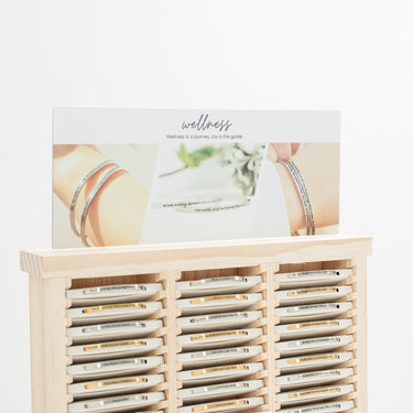 Affirmations Engraved Bracelet Display