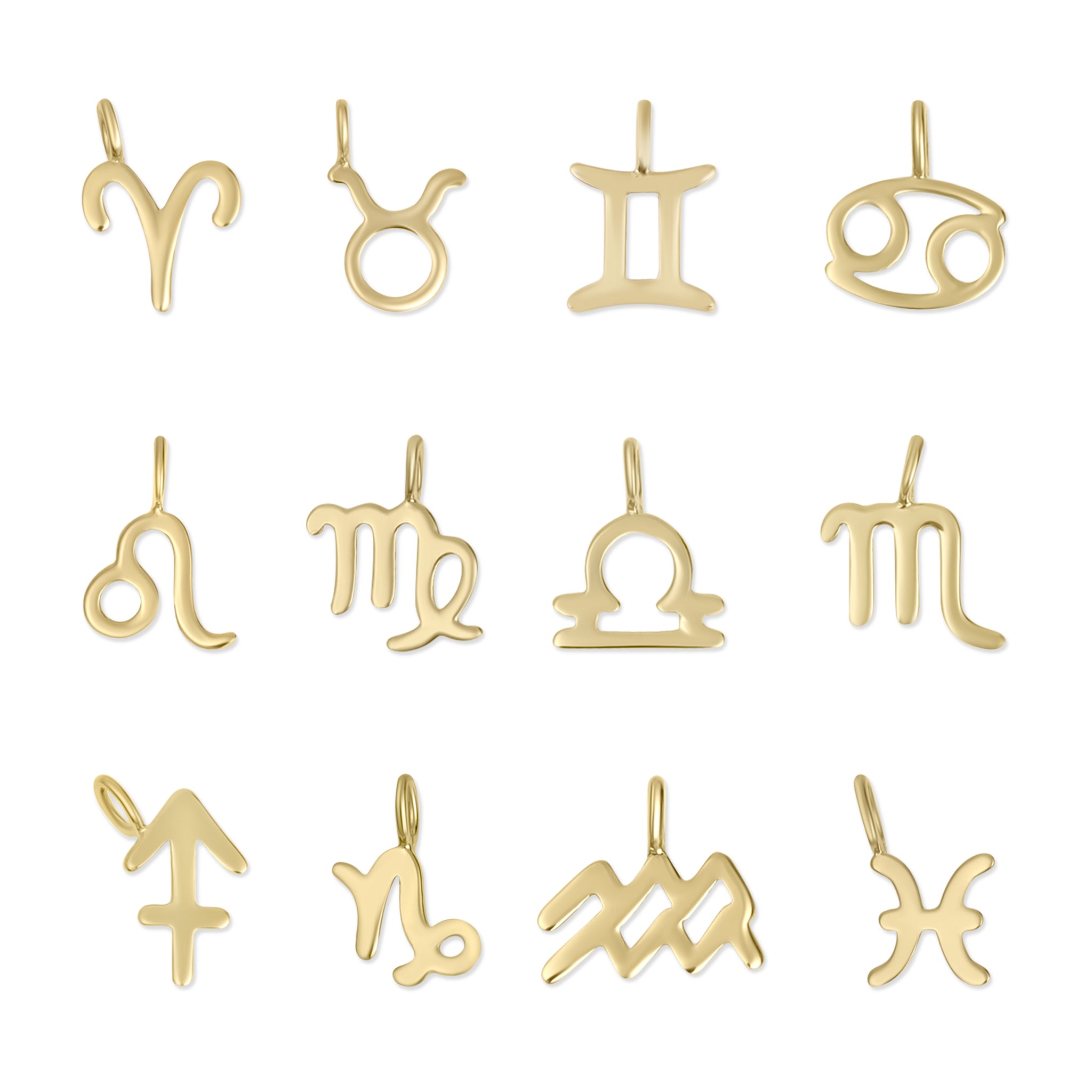 Permanent Jewelry 14K Solid Gold Zodiac Charms / PMJ1017