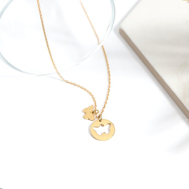 Butterfly Cutout Necklace Lifestyle