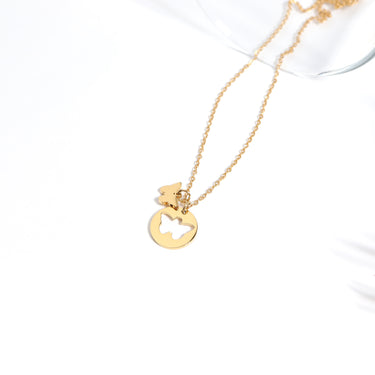 Butterfly Cutout Necklace Lifestyle