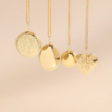 18K Gold PVD Stainless Steel Round Locket