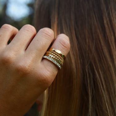 Stainless Steel Sculpted Blank Engravable Ring Lifestyle