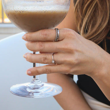 Stainless Steel Birthstone Stacking Ring