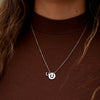 18" Stainless Steel Horseshoe Cutout Necklace / SBB0332
