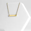 18k Gold PVD Coated Stainless Steel Bar Birthstone Necklace / SBB0319