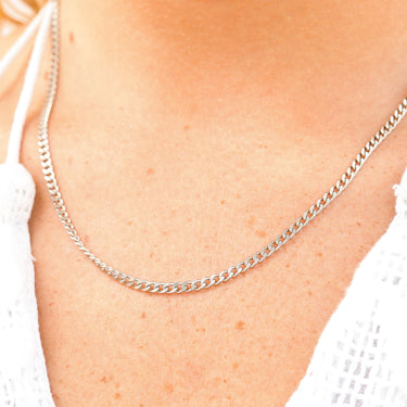 Diamond Cut Curb Chain Necklace