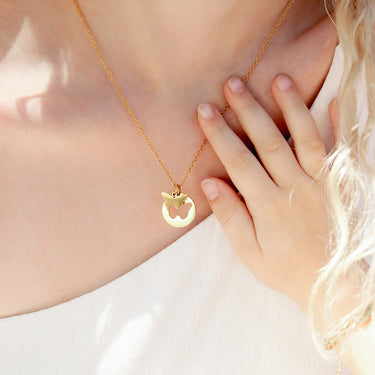 Butterfly Cutout Necklace Lifestyle