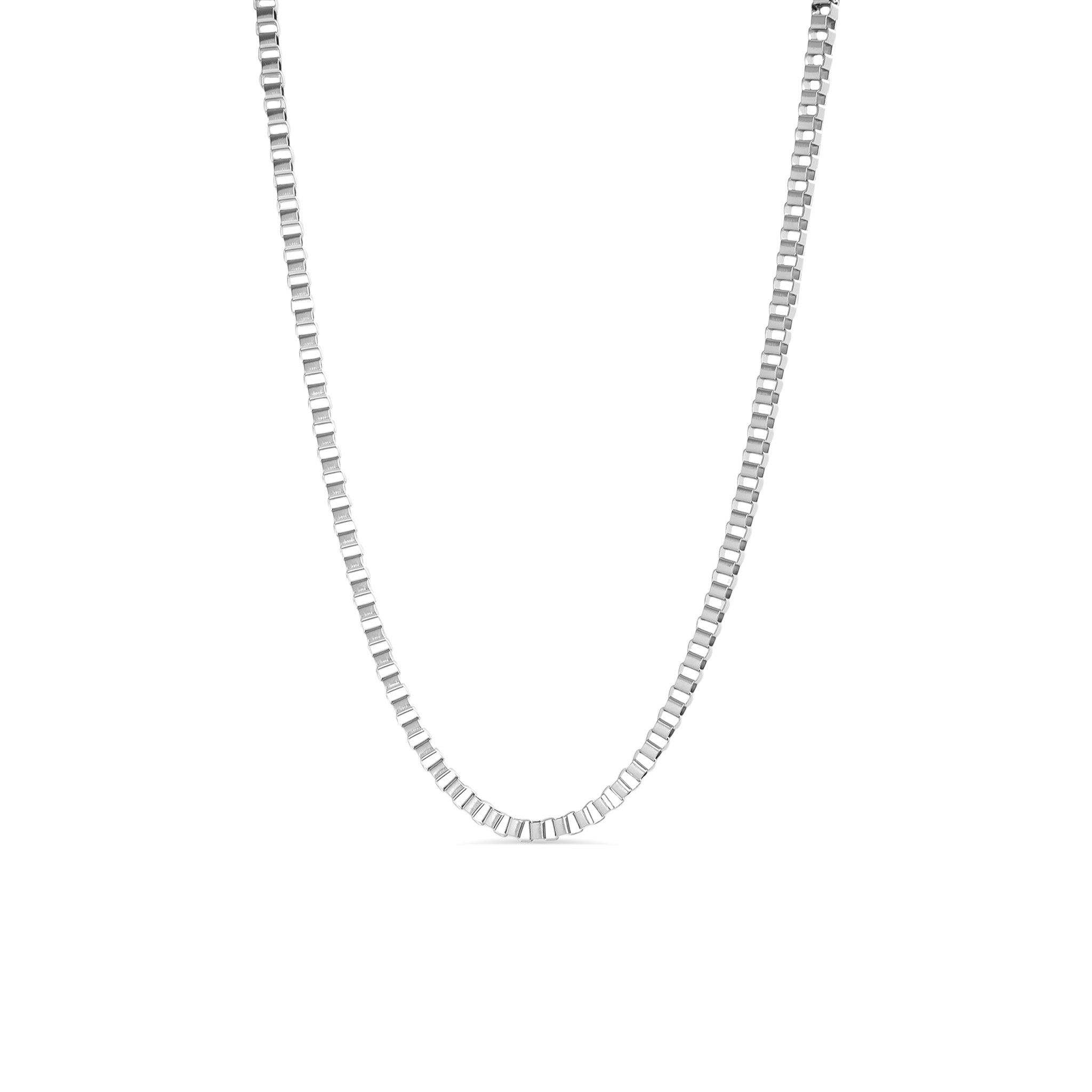 Stainless Steel Box Chain Necklace / NKJ0012