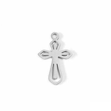 Stainless Steel Pointed Cross Charm