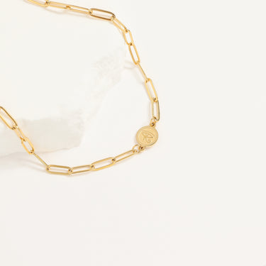 18K Gold PVD Paperclip Connector Chain Necklace