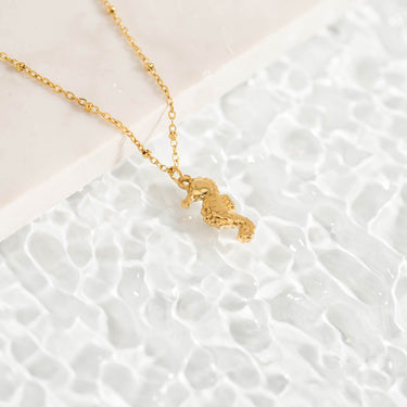 18K Gold PVD Stainless Steel Seahorse Charm