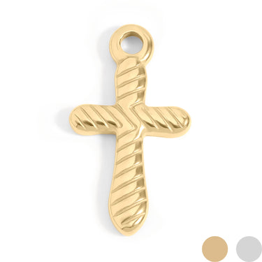 Textured Cross Charm