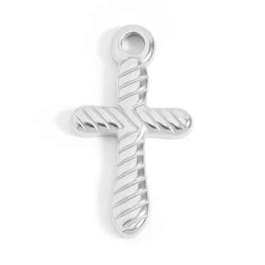 Textured Cross Charm