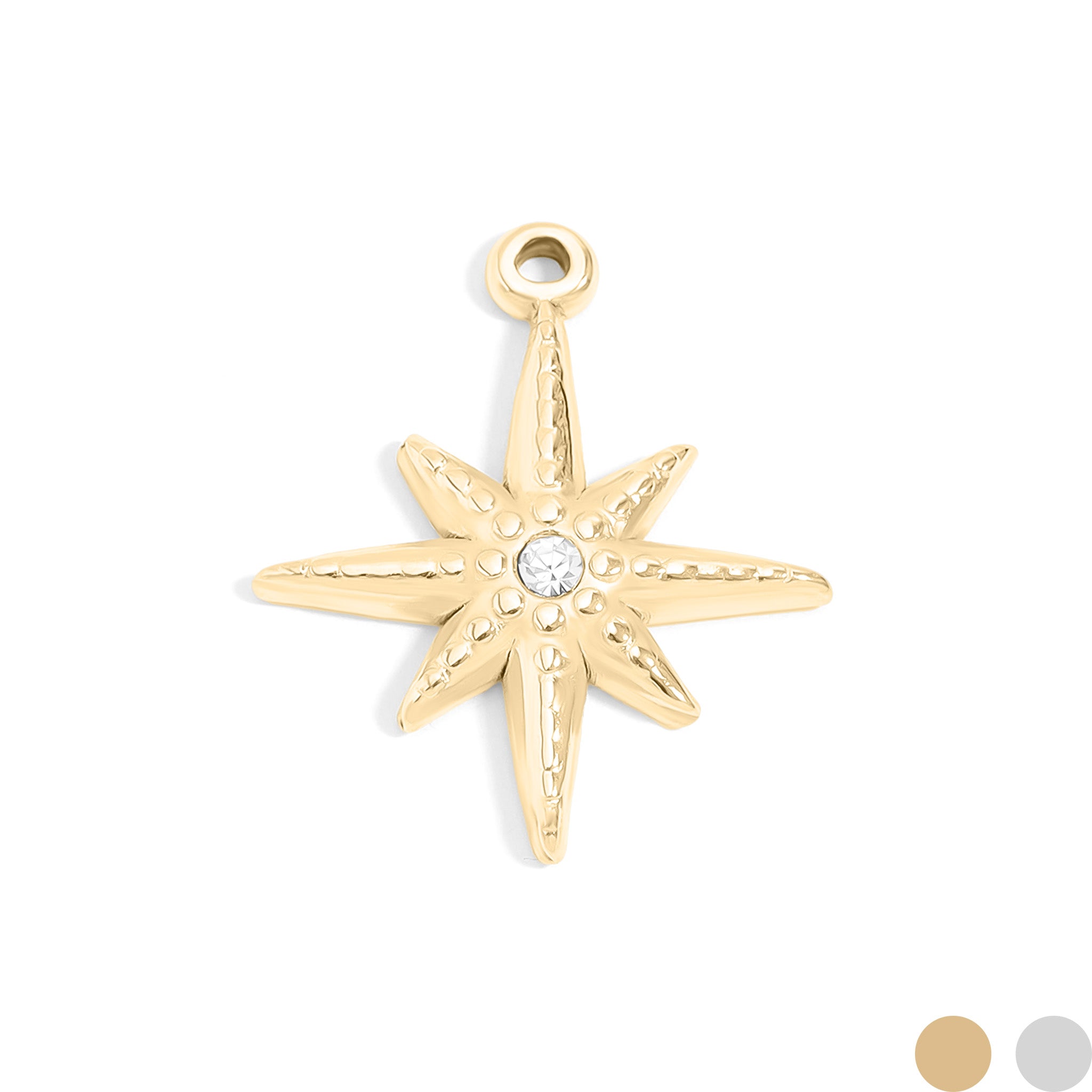 18k Gold PVD Rostfritt stål Compass Pendant / PDL0126