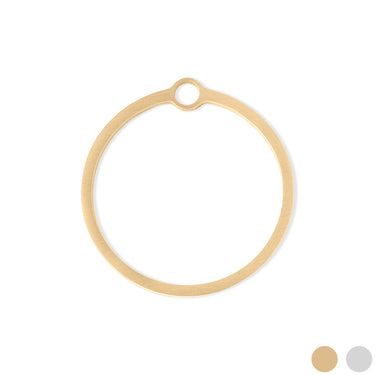 Open Back Circle Bezel Pendant