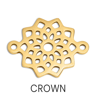 Chakra Connector Charm Crown Gold
