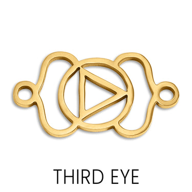 Chakra Connector Charm Third Eye Gold