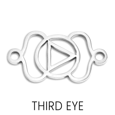 Chakra Connector Charm Third Eye Silver