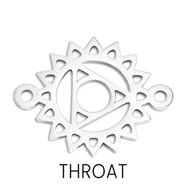 Chakra Connector Charm Throat Silver