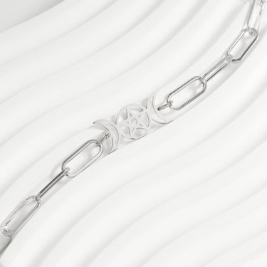 Stainless Steel Paperclip Connector Chain Necklace