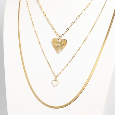 Sunburst Love Charm Layered necklaces