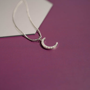 18K Gold PVD Stainless Steel Pearl Moon Charm