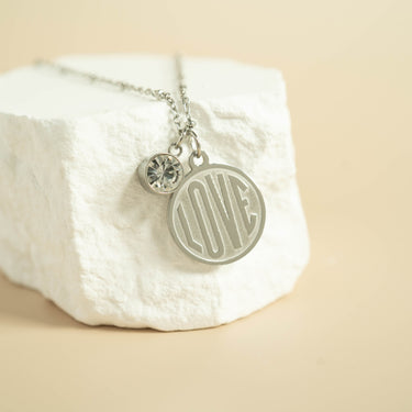 Round Birthstone Charm