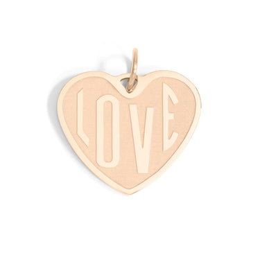 18K Rose Gold PVD Stainless Steel Heart love Charm