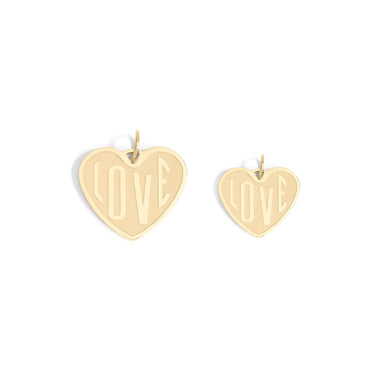 18K Gold PVD Stainless Steel Heart love Charm