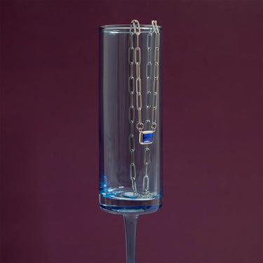 Stainless Steel Paperclip Connector Chain Necklace
