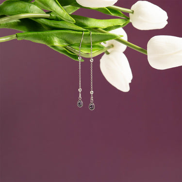 Stainless Steel Teardrop Birthstone Charm
