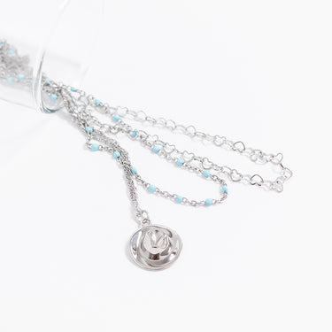 Silver Cowboy Hat Charm on Singapore Chain