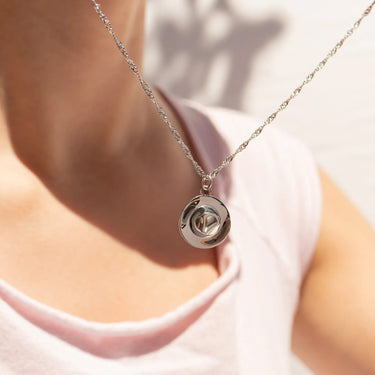 Silver Cowboy Hat Charm on Singapore Chain