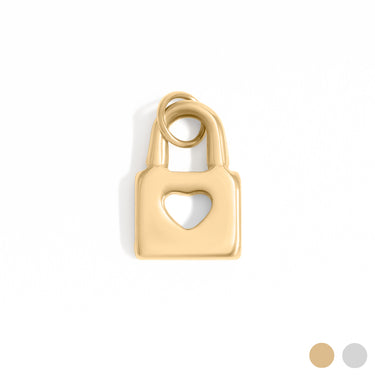 18K Gold PVD Stainless Steel Padlock Charm