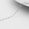 2.0 mm Fine Paperclip Chain .925 Sterling Silver Permanent Jewelry Chain - By the Foot / PMJ0013