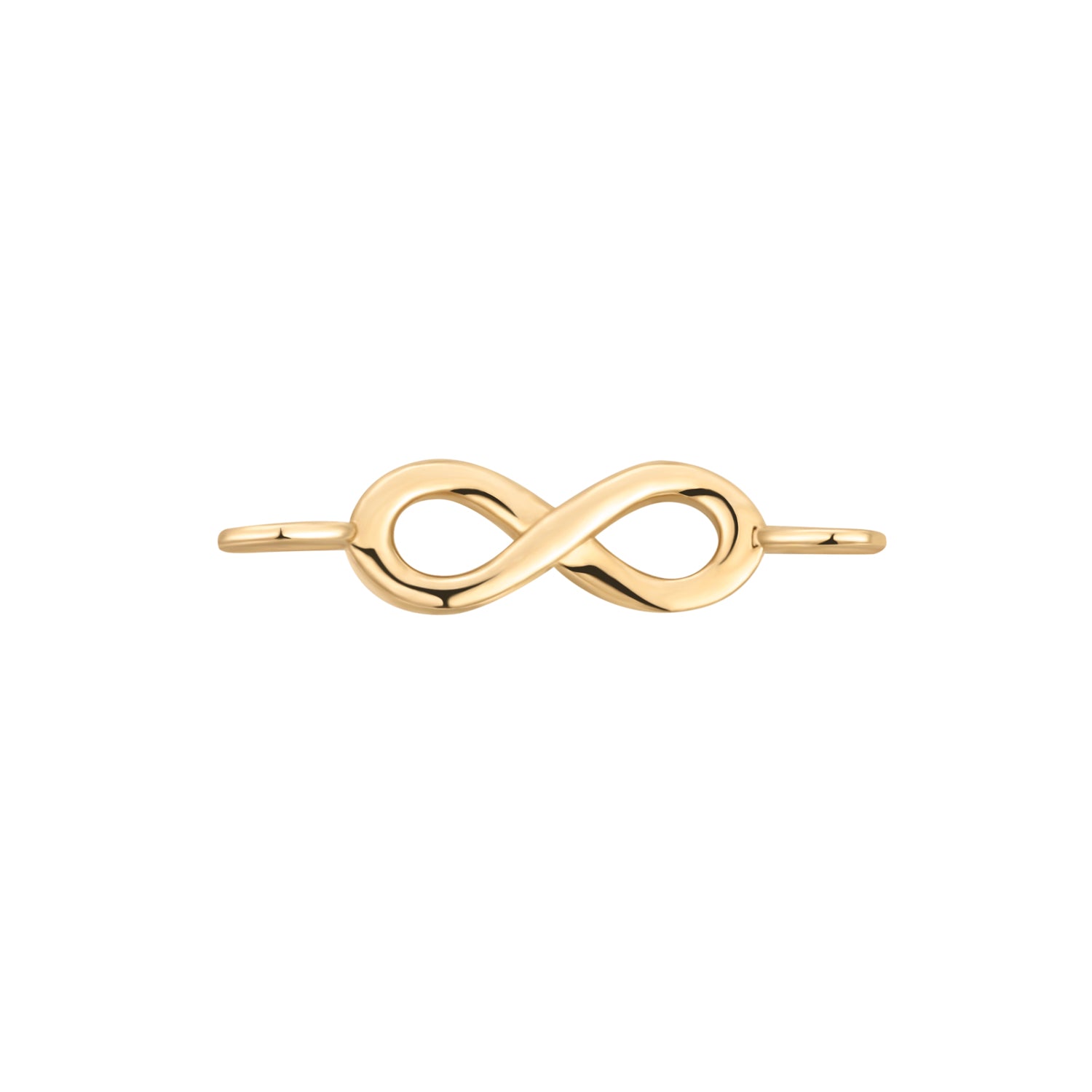 Permanent Jewelry Horizontal 14K Solid Gold Infinity Charm / PMJ1007