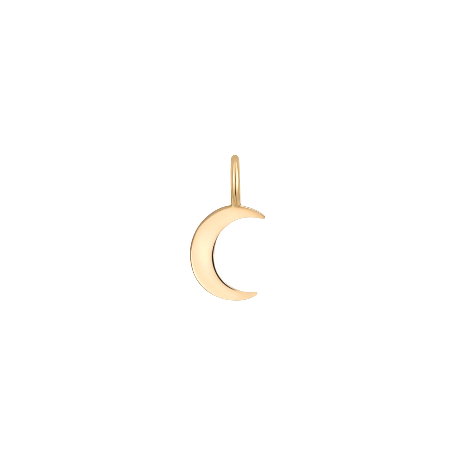 Permanent Jewelry 14K Solid Gold Half Moon Charm / PMJ1014