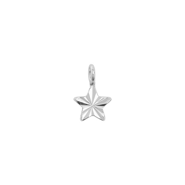 .925 Sterling Silver Sunburst Star Charm for Permanent Jewelry / PMJ1029