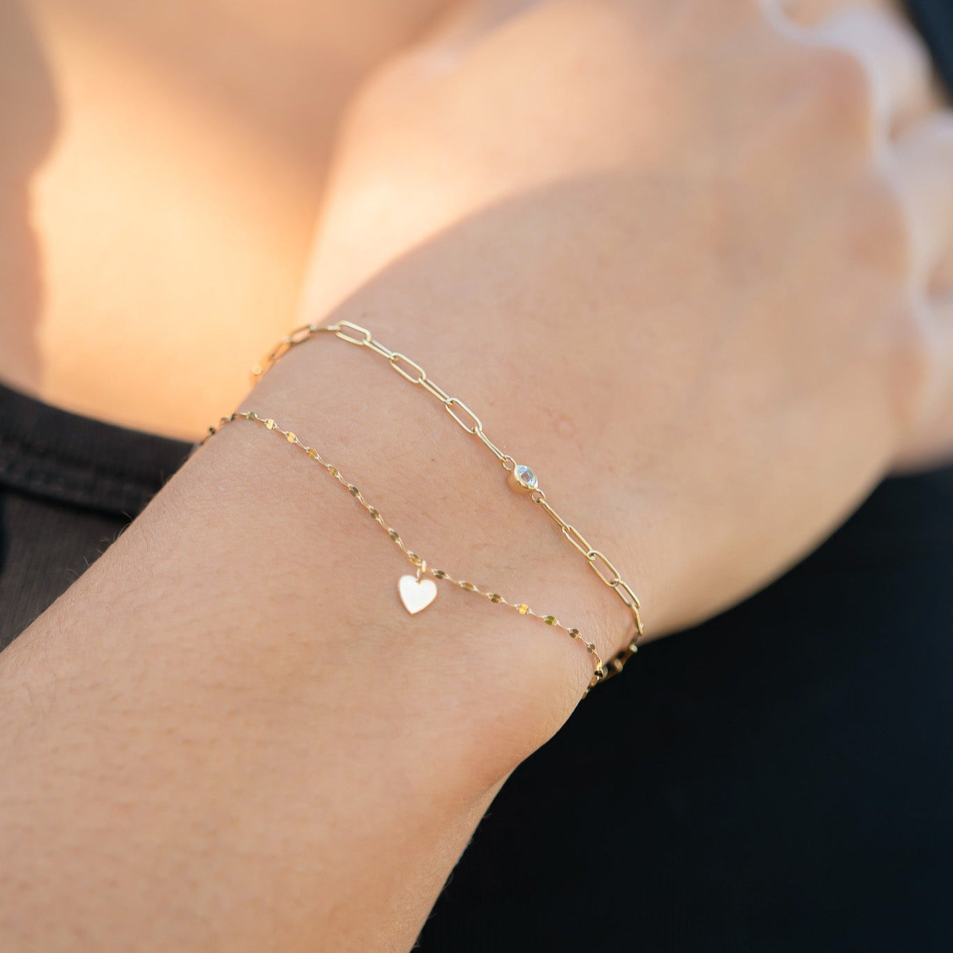 Permanent Jewelry 14K Solid Gold Heart Charm