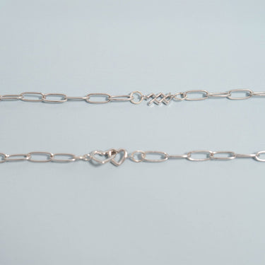 Double Heart Horizontal Connector Permanent Jewelry Charm Lifestyle