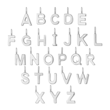 Permanent Jewelry .925 Solid Sterling Silver Initial Charms
