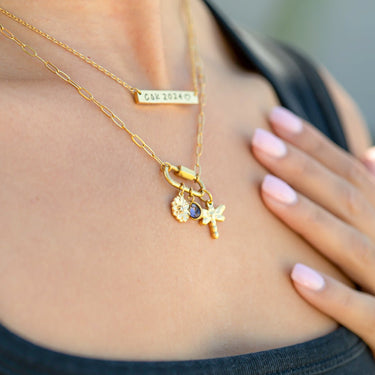 18K Gold PVD Stainless Steel Dragonfly Charm