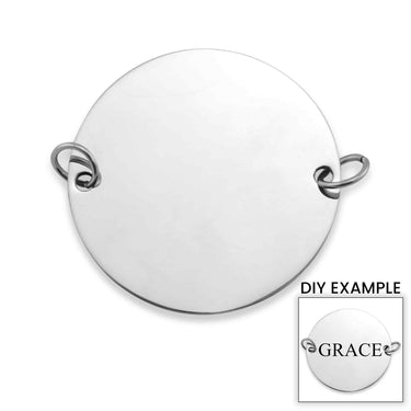 Engravable Polished Blank Stainless Steel Round Pendant