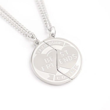 Stainless Steel Best Friend Break Apart Friendship Necklace