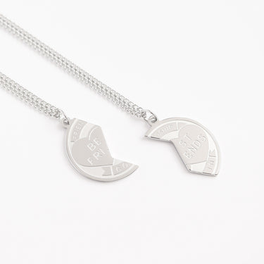 Stainless Steel Best Friend Break Apart Friendship Necklace